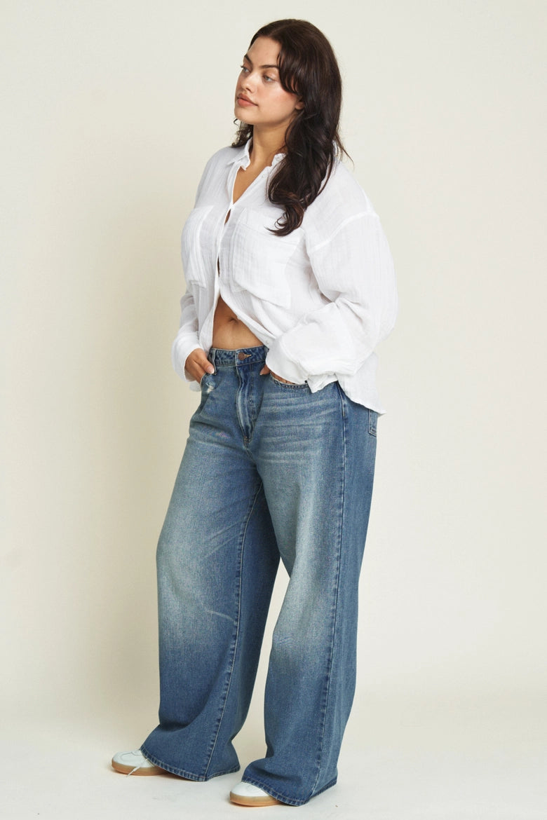 MADISON MID RISE | BRIGHT BLUE WORN