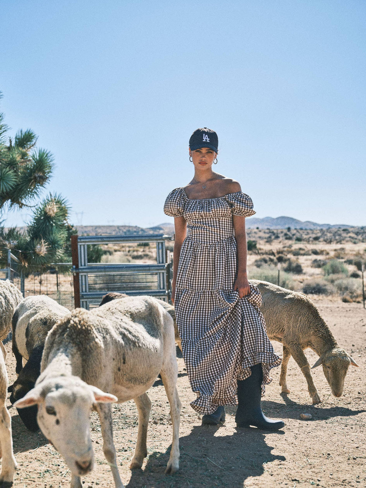 LAUREN GINGHAM MAXI DRESS