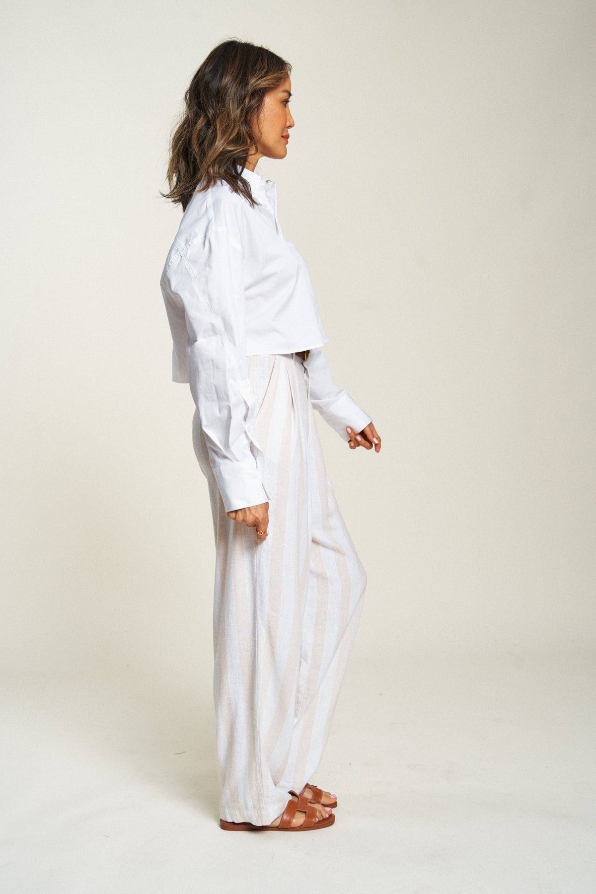 EVANSTON HIGH RISE TROUSER | SAND DUNE