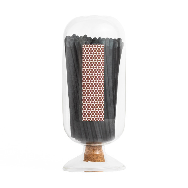 CLOCHE WITH BLACK MATCHSTICKS