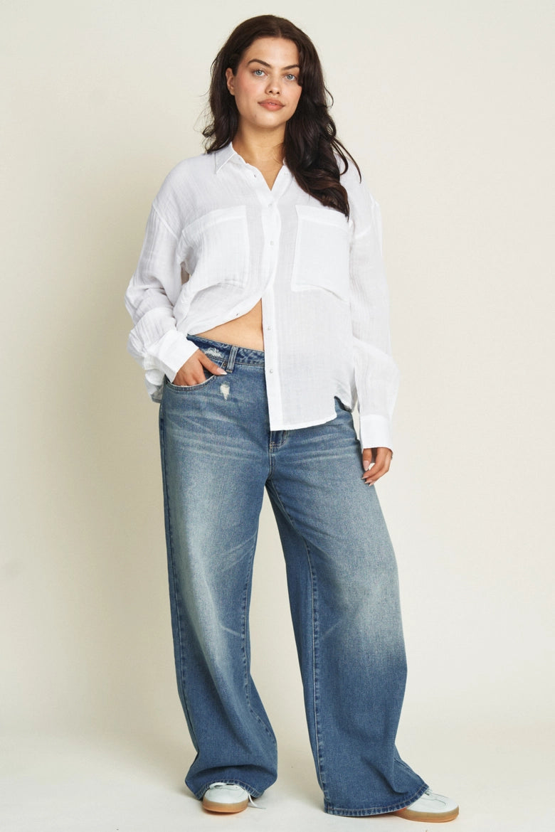 MADISON MID RISE | BRIGHT BLUE WORN