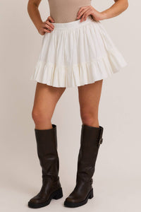 BUBBLE HEM MINI SKIRT