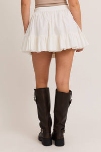 BUBBLE HEM MINI SKIRT