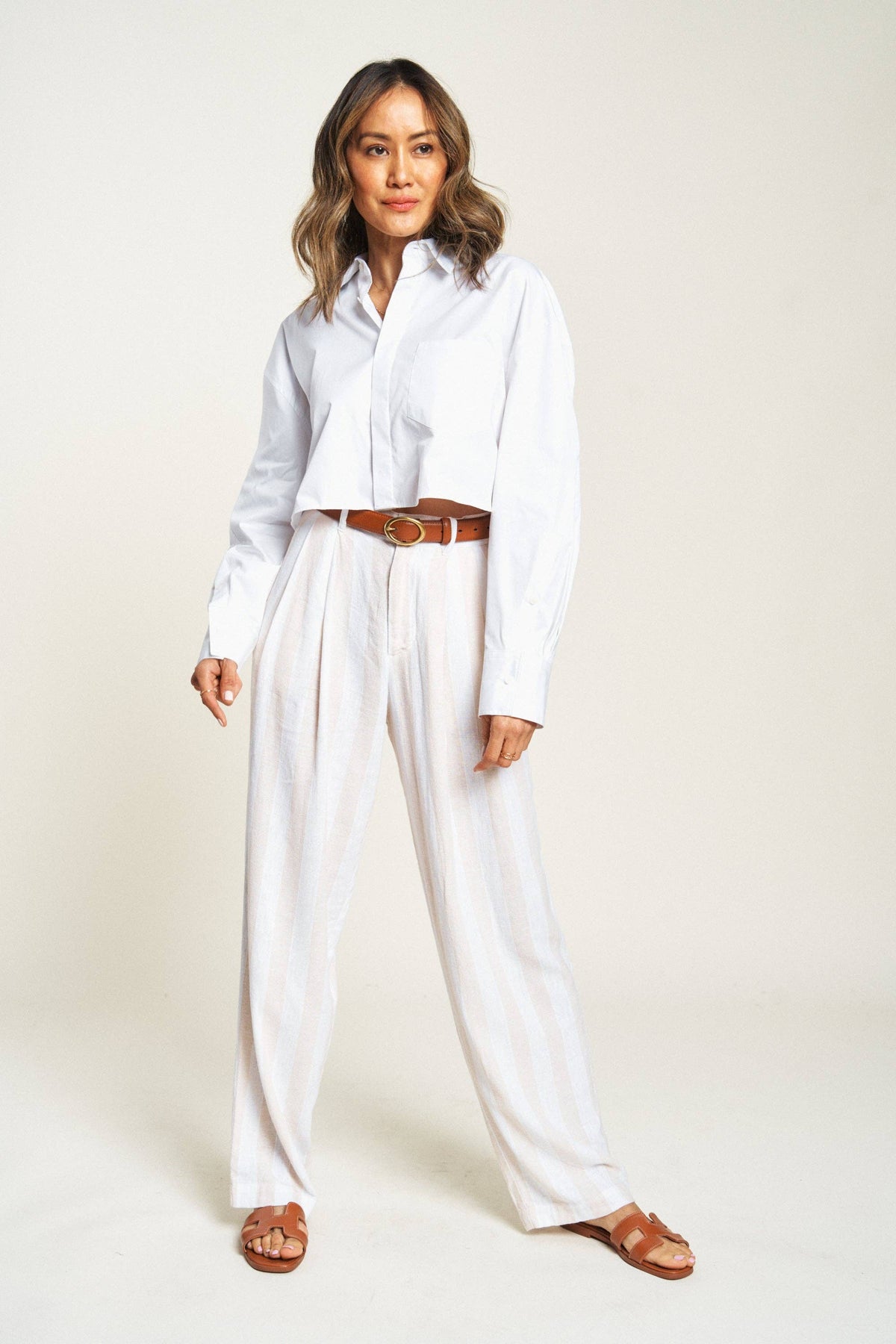 EVANSTON HIGH RISE TROUSER | SAND DUNE
