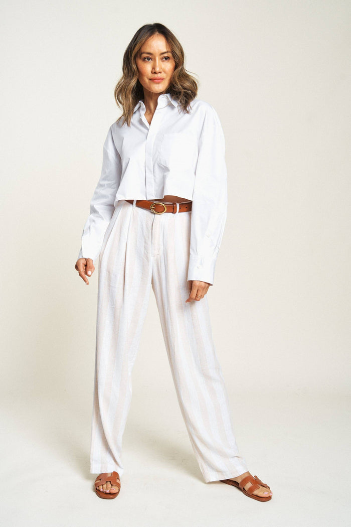 EVANSTON HIGH RISE TROUSER | SAND DUNE