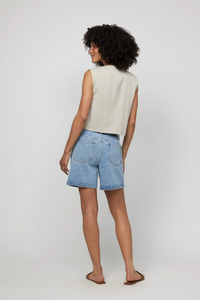 EMMERSON HIGH RISE LONG SHORTS | LIGHT WORN