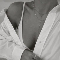 CAMILLA DAINTY LARIAT CHAIN NECKLACE