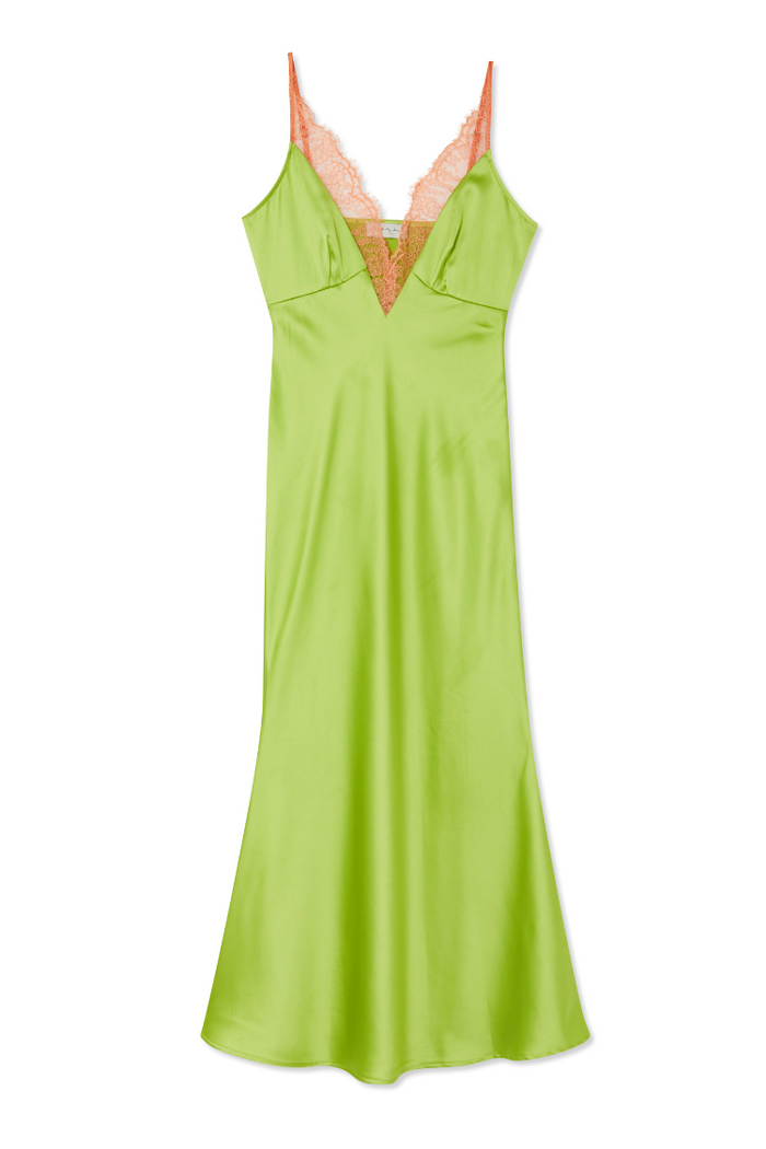 LIME AND CORAL LILY DRESS