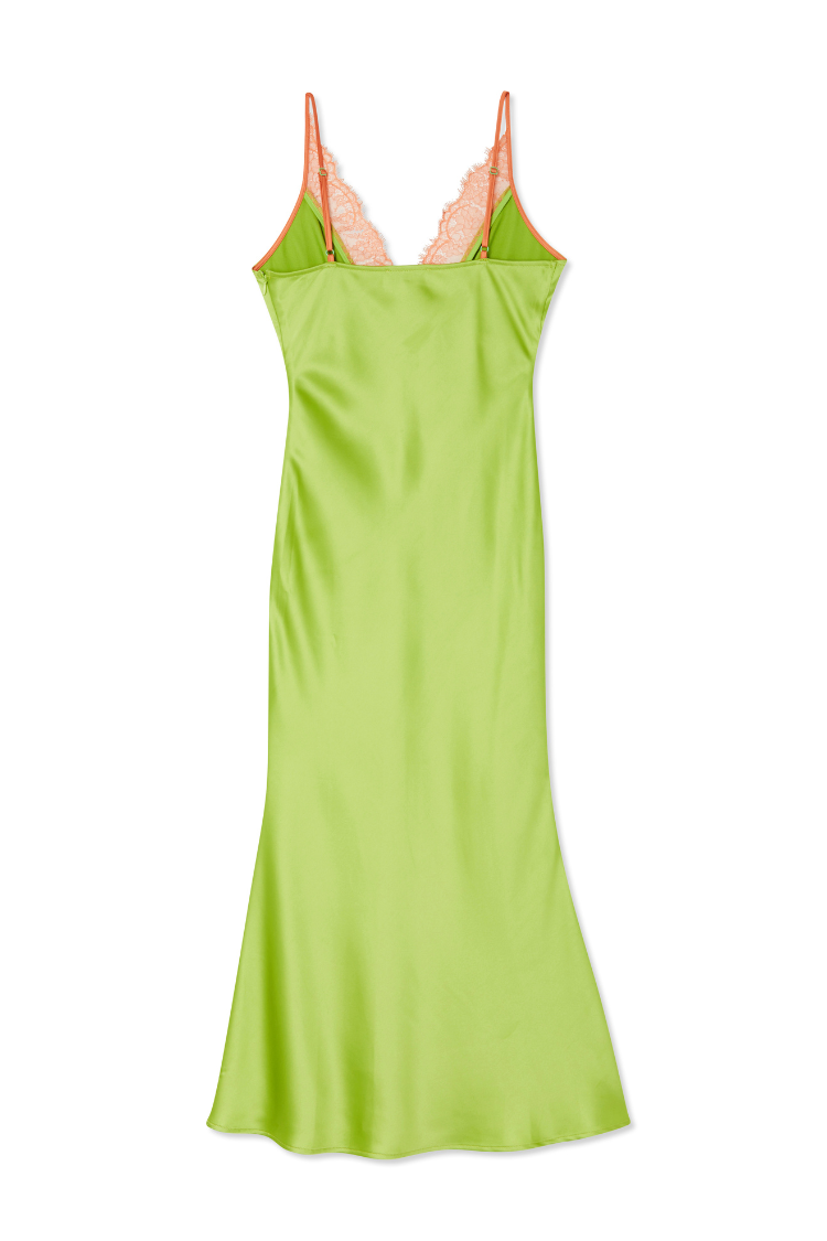 LIME AND CORAL LILY DRESS