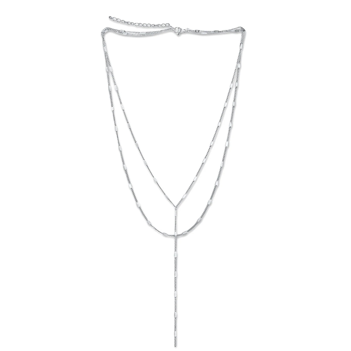CAMILLA DAINTY LARIAT CHAIN NECKLACE