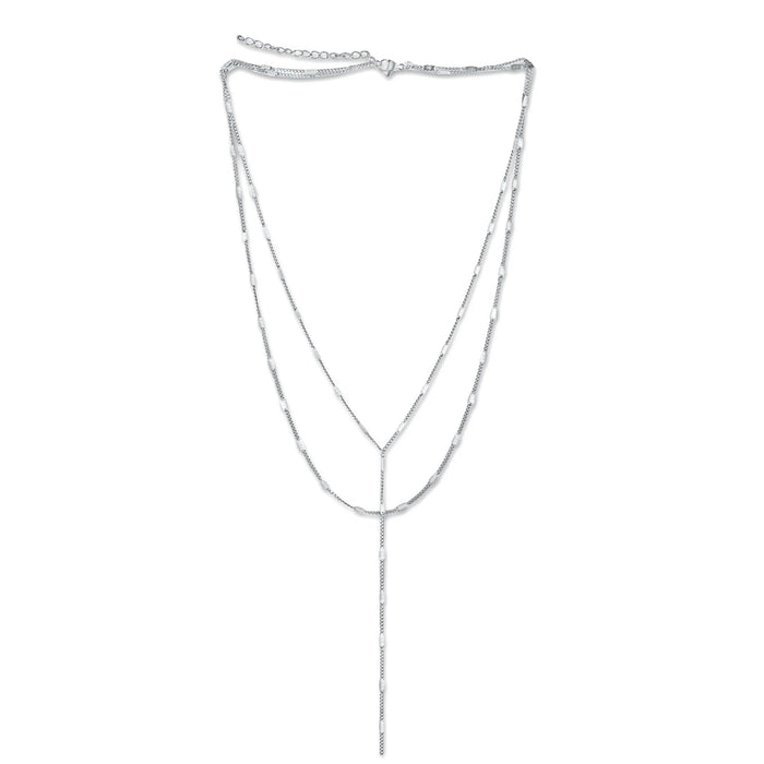 CAMILLA DAINTY LARIAT CHAIN NECKLACE