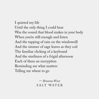 SALT WATER | BOOK
