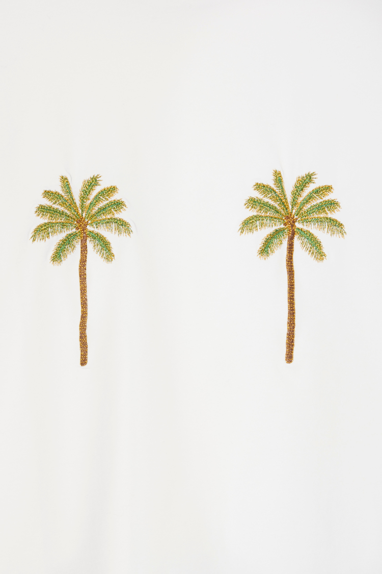 EMBROIDERED PALM T-SHIRT