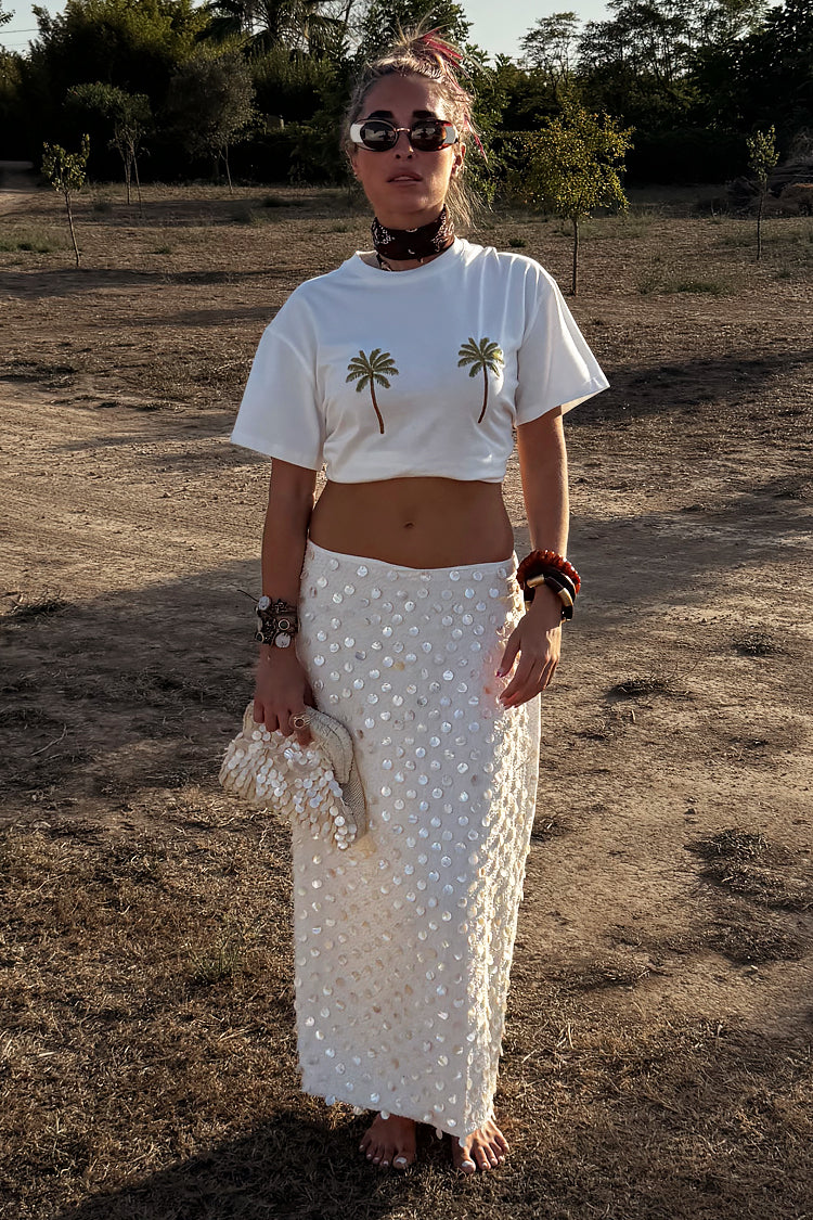 EMBROIDERED PALM T-SHIRT