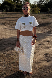 EMBROIDERED PALM T-SHIRT