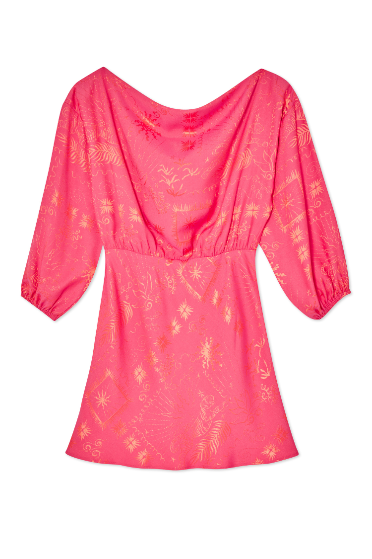 MINI TILLY DRESS | PINK SAFARI