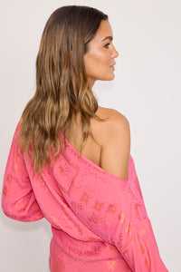 MINI TILLY DRESS | PINK SAFARI