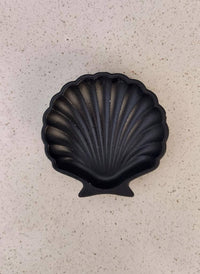 STUCCO SHELL TRINKET TRAY | BLACK