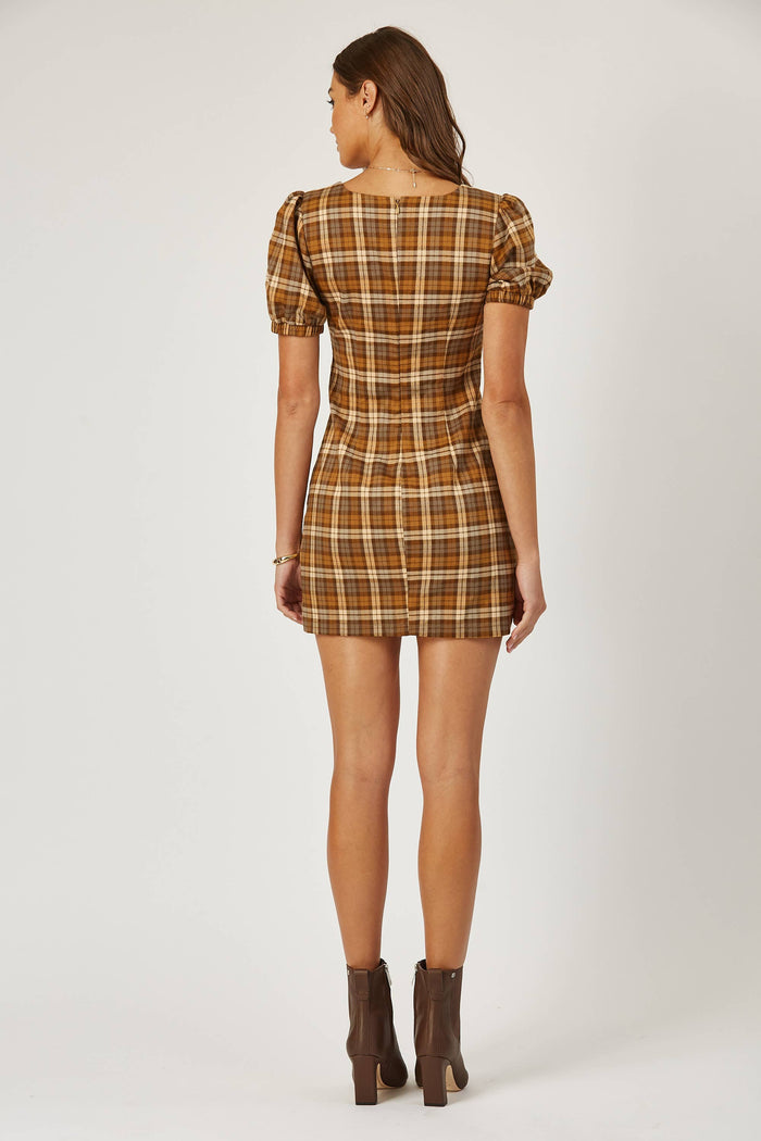 PHOEBE PLAID MINI DRESS