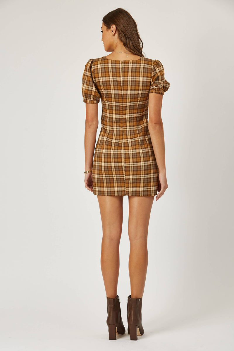 PHOEBE PLAID MINI DRESS