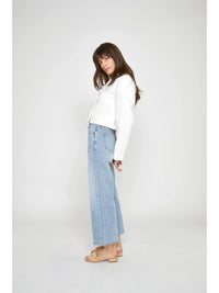 ABERDEEN WIDE LEG CROP | LIGHT INDIGO