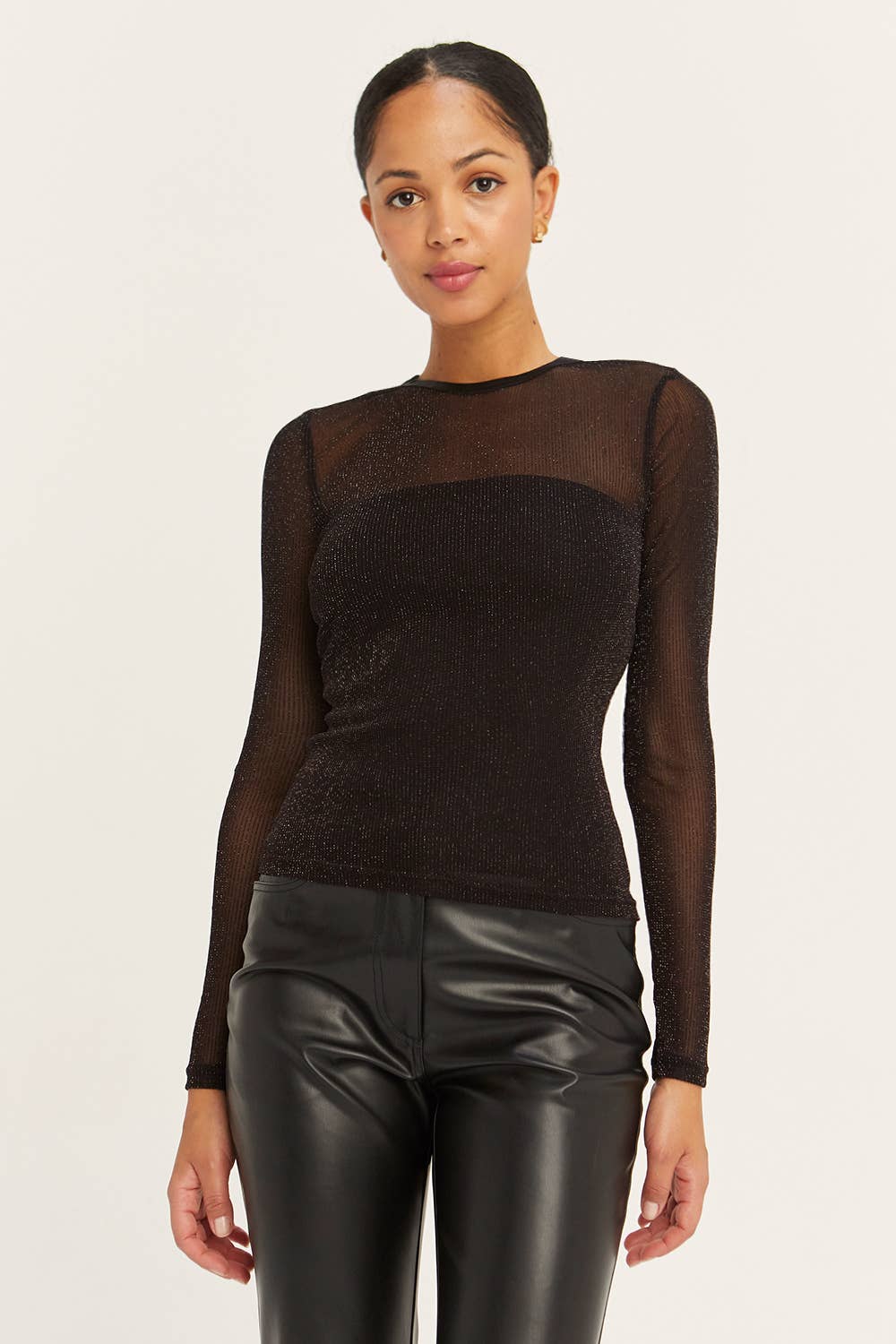 CELINE LUREX MESH TOP