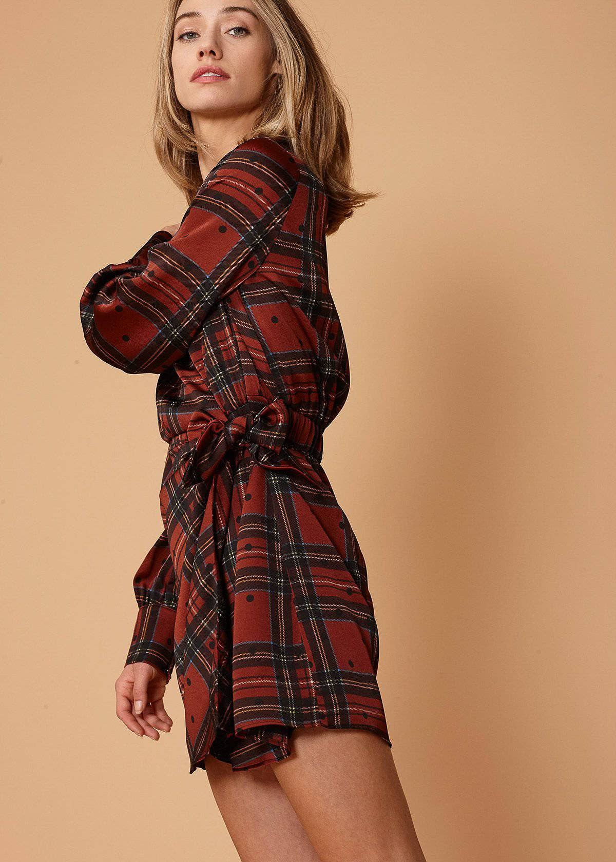 LE PLAID DRESS