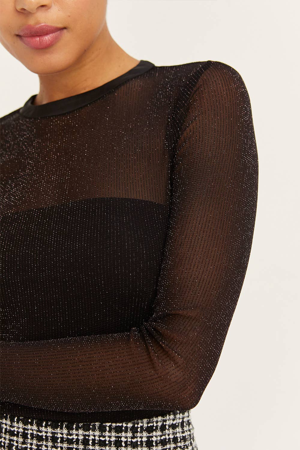 CELINE LUREX MESH TOP