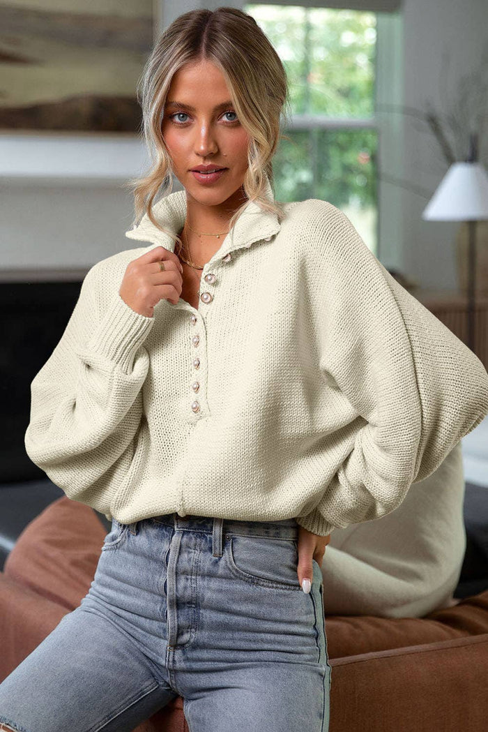 PEARL BUTTON SWEATER