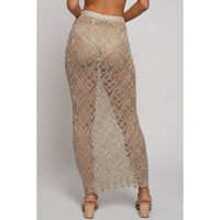 CRYSTAL KNIT MAXI SKIRT