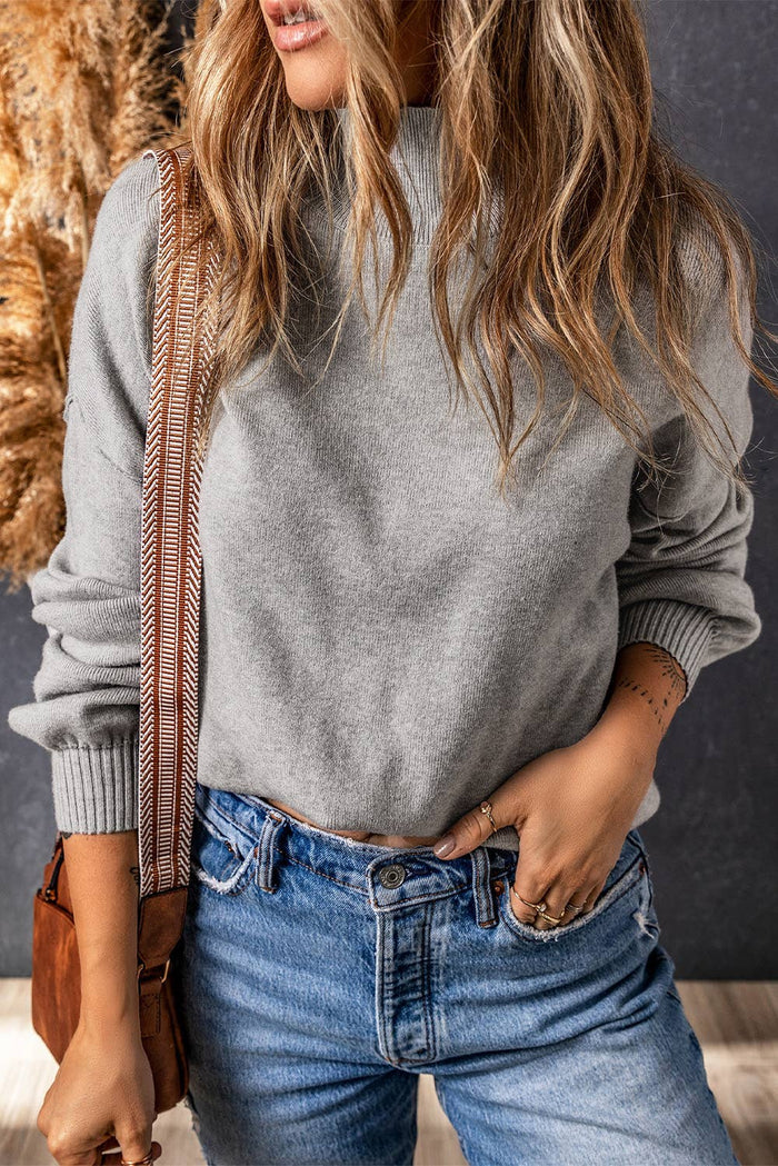 GRAY TURTLENECK SWEATER