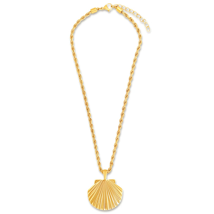 NATALIA OVERSIZED SHELL PENDANT NECKLACE