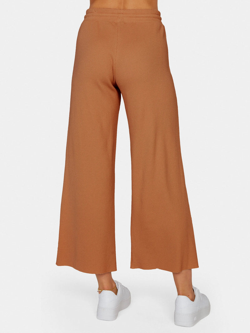 ORGANIC THERMAL WIDE LEG PANT - Sedona