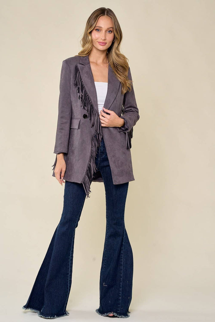 NASH FRINGED BLAZER