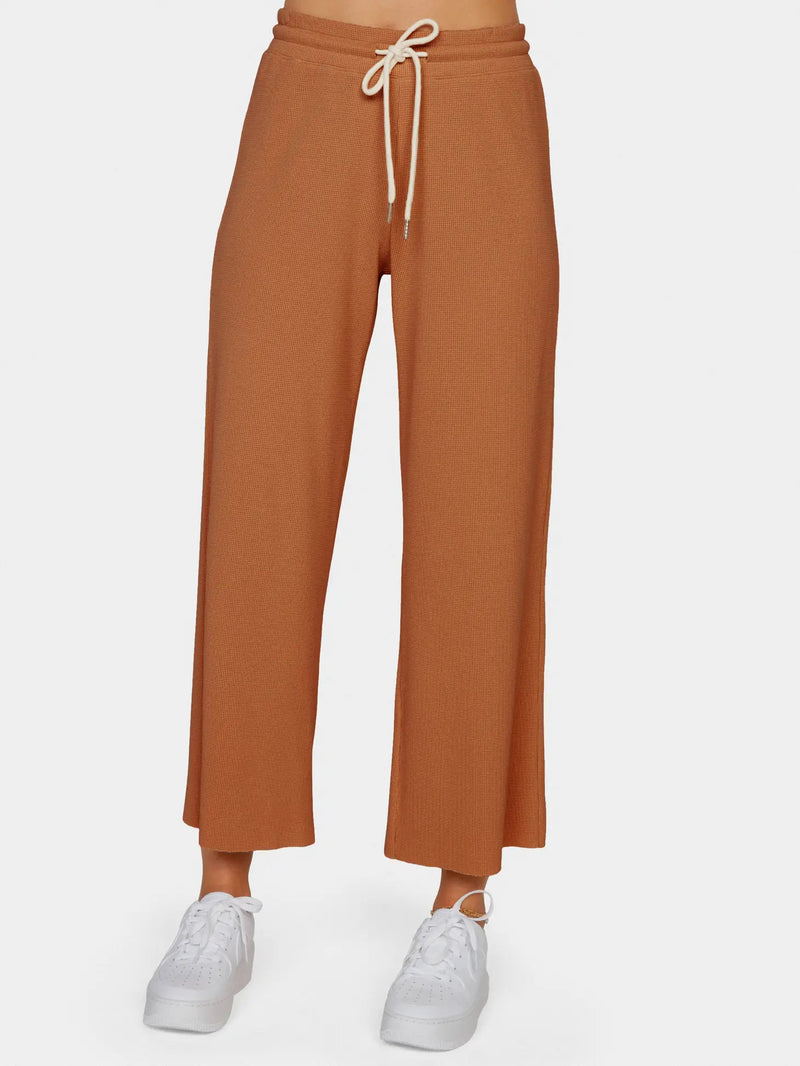 ORGANIC THERMAL WIDE LEG PANT - Sedona